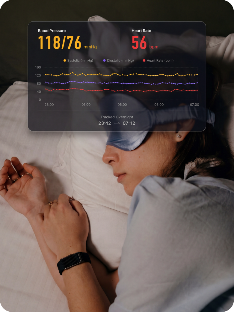 Sleeping while the HLTH Band keeps tracking